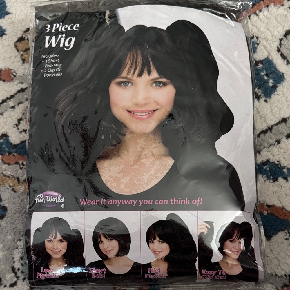 NWT 3 Piece Wig in Black
